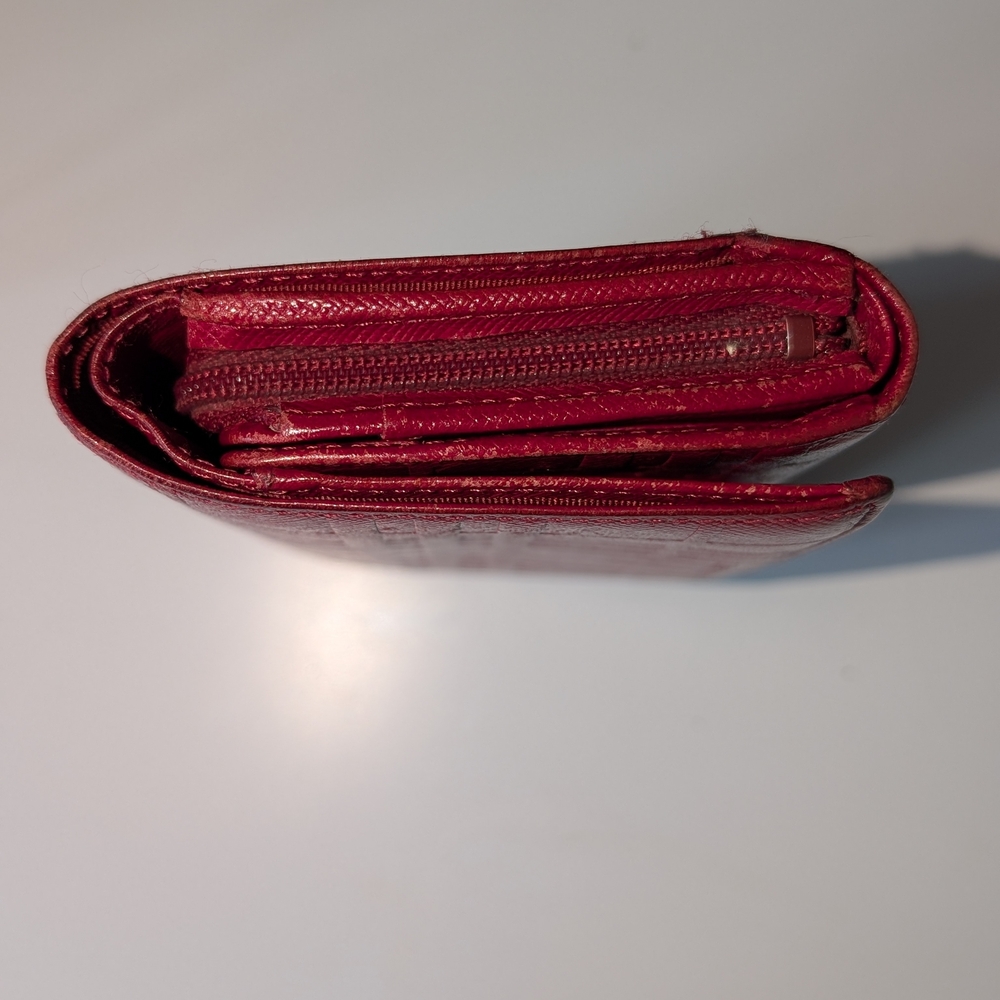Burberry Red Leather Wallet - Picture 7 of 12